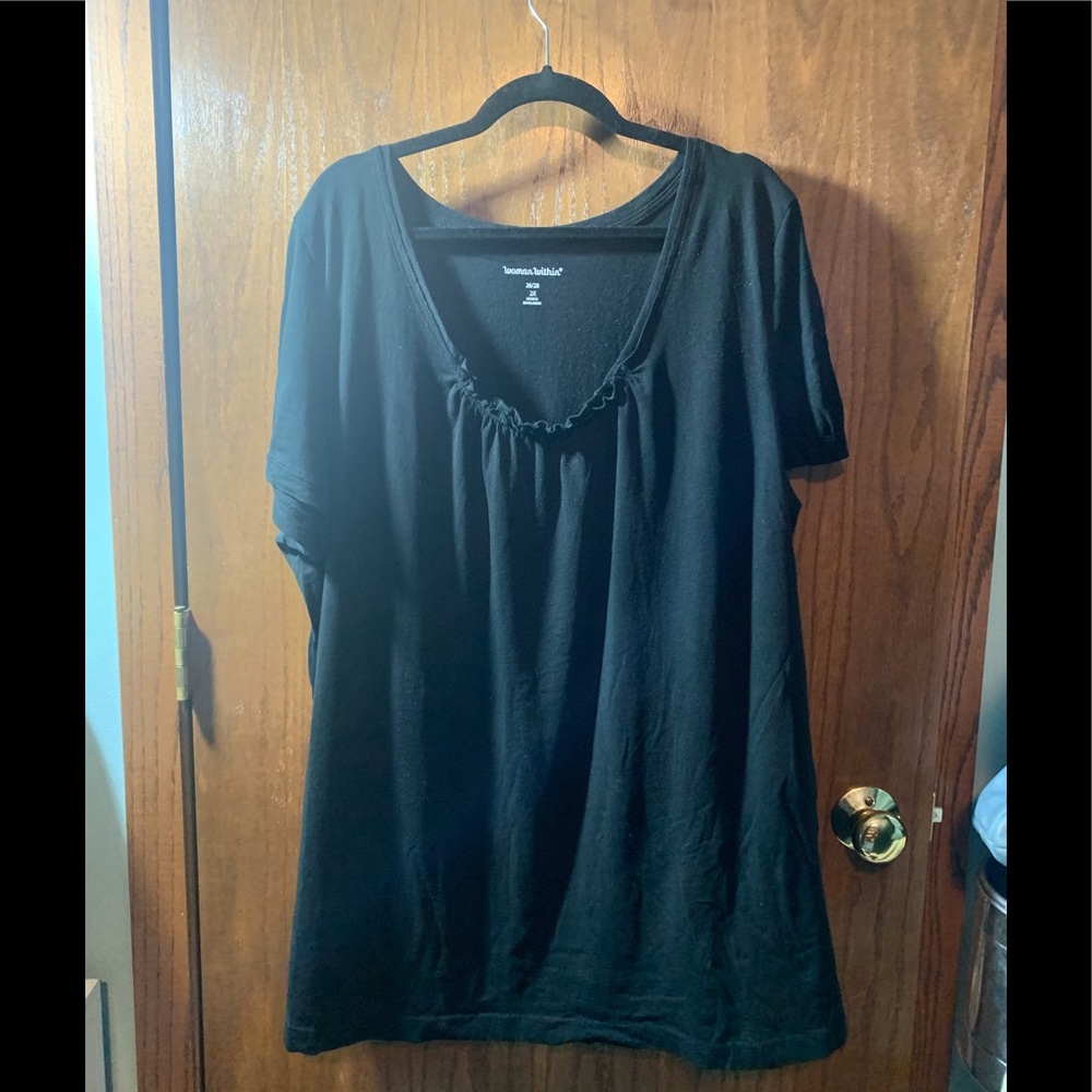 Woman Within Black T-shirt